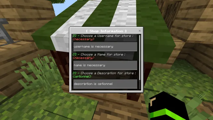 Adding Item: Screenshot 1