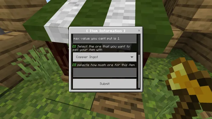 Adding Item: Screenshot 3
