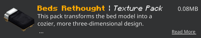 Beds Rethought: Pack Description
