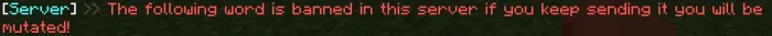Server Banned Word Warning