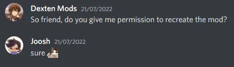 Permission from Joosh: Screenshot 1