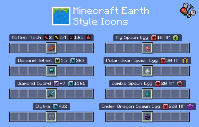 Minecraft Earth Style Icons