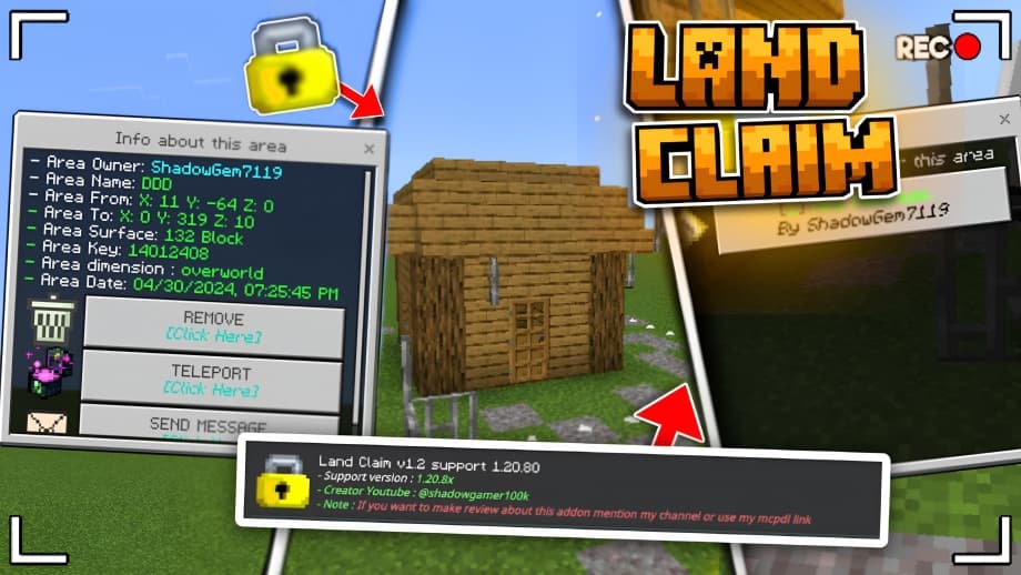 Thumbnail: Land Claim v1.2 🔥 [New Feature] ♻️ Supports 1.21.30!