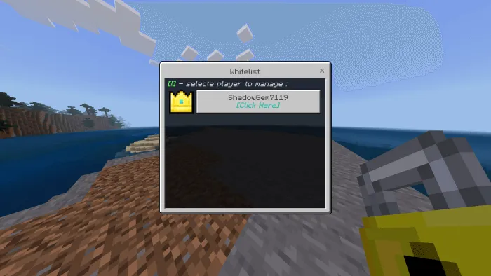 Option 1 - Players Permission: Screenshot 1