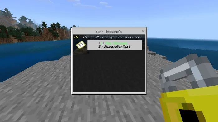 Option 2 - Area Messages: Screenshot 1