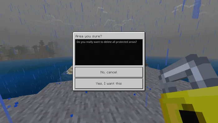 Option 4 - Clear All Areas: Screenshot