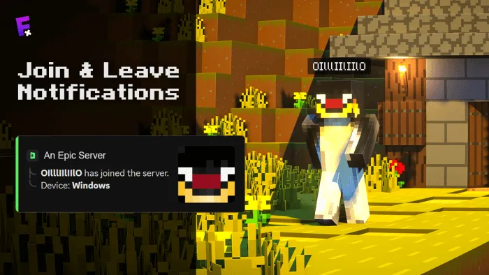 Join & Leave Notifications: Screenshot