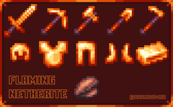 Flaming Netherite V2: New Item Textures