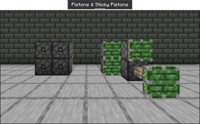 Pistons & Sticky Pistons: Screenshot