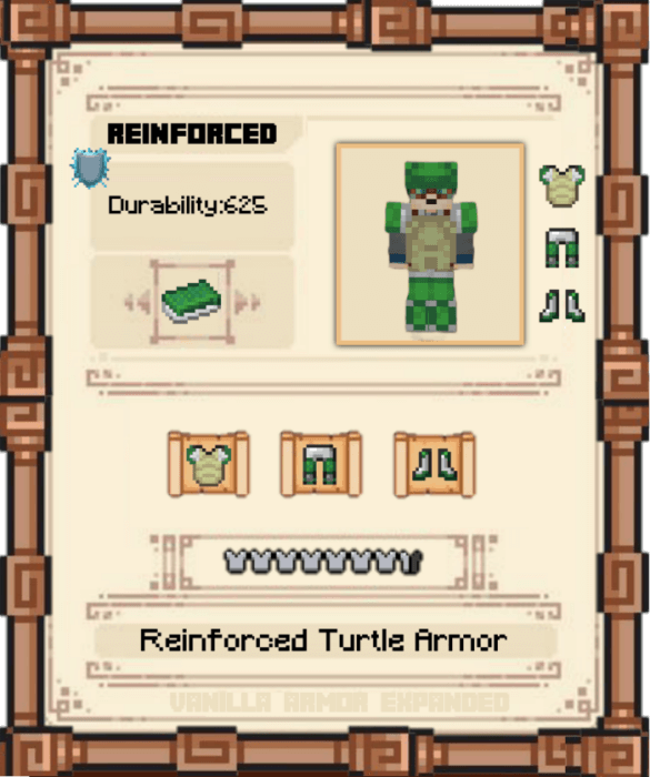 Reinforced Turtle Armor Stats