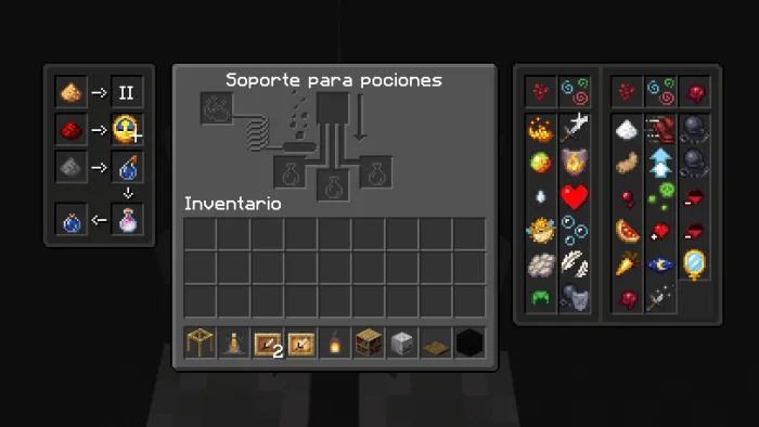 Hidden Interface and a Brief Guide to Creating Potions: Screenshot