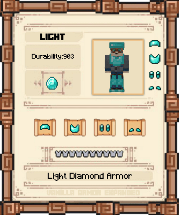 Light Diamond Armor Stats