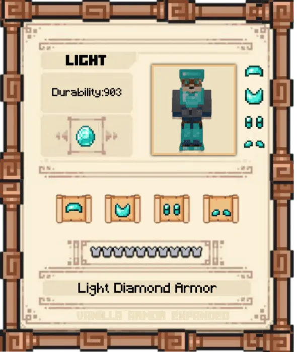 Light Diamond Armor Stats