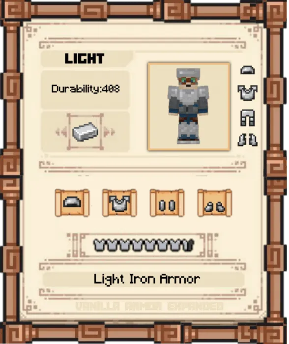 Light Iron Armor Stats