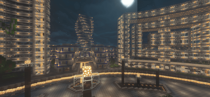 Futuristic City Night Panorama: Screenshot 2