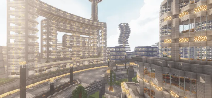 Futuristic City Panorama: Screenshot 2