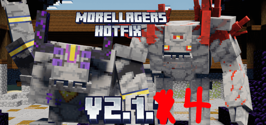Thumbnail: Morellagers. A Better Illager Addon. Version 2.1.4: End Our Eternal Hotfix Suffering, Please.