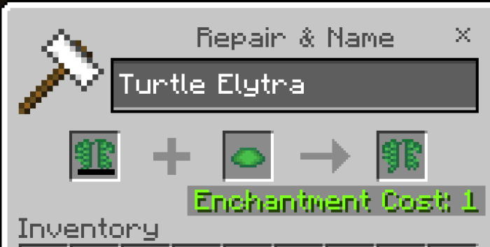 Repairing Broken Turtle Elytra