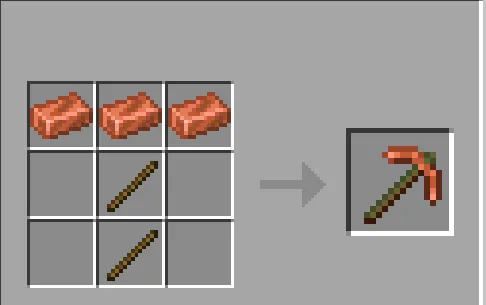 Copper Pickaxe Recipe