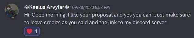 Permission for ModBay from KaelusArvylar