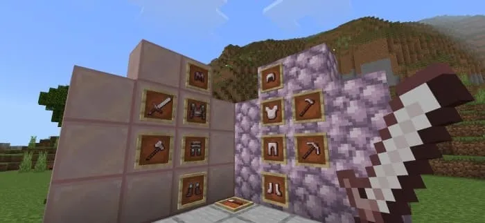 All Rose Gold Items and Blocks: Screenshot