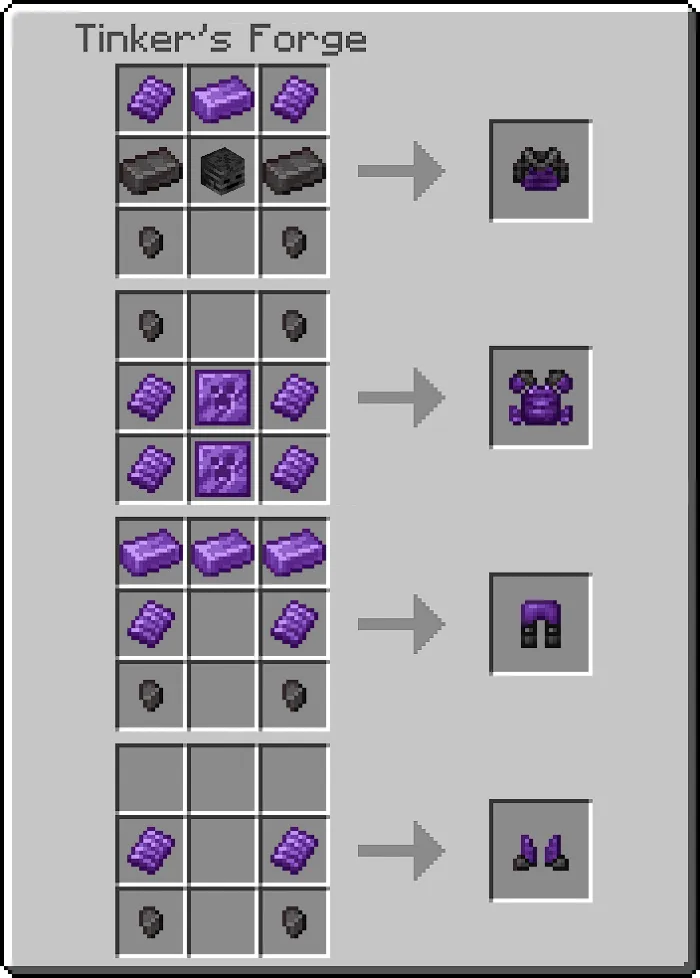 Samurai Armor Recipes