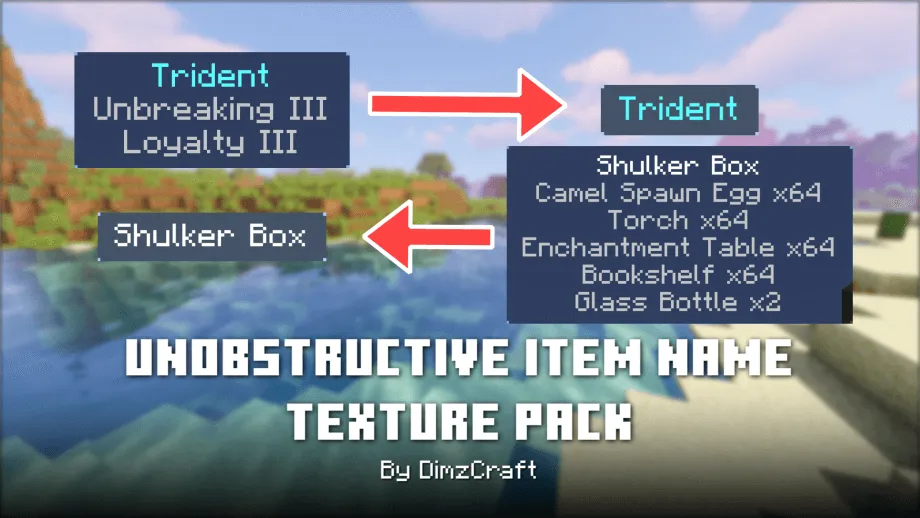 Thumbnail: Unobstructive Item Name