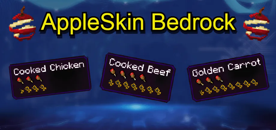 Thumbnail: 🍎AppleSkin Bedrock (Unofficial Port)🍎