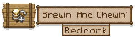 Brewin' and Chewin' Bedrock Logo