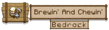 Brewin' and Chewin' Bedrock Logo