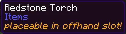 Redstone Torch: Description