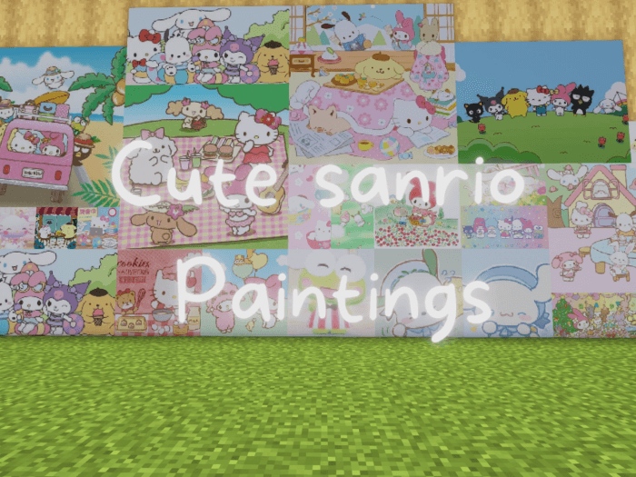 Cute Sanrio Paintings Banner