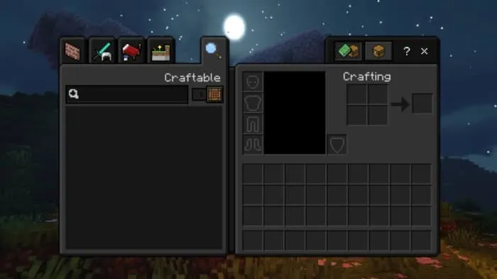 DarkMode (for Minecraft Bedrock): Screenshot