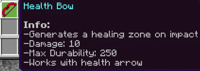 Health Bow Info