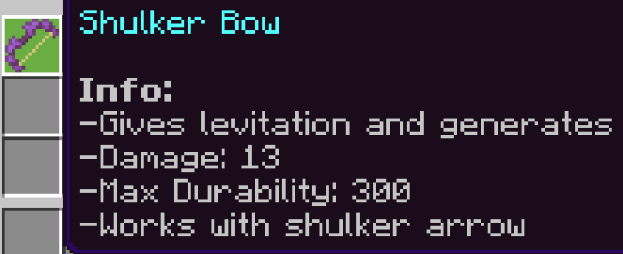 Shulker Bow Info
