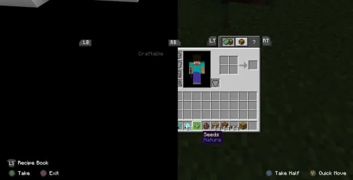 Minecraft Inventory UI: Screenshot