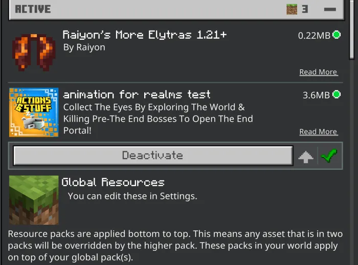 Raiyon's More Elytras Resource Pack on top