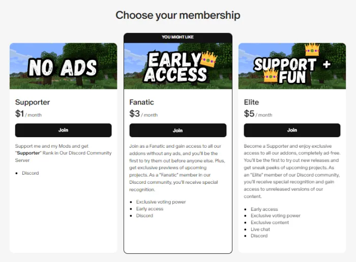 ReckonMC Patreon Subscriptions