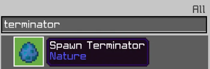 Spawn Terminator Item
