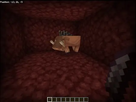 Killing a hoglin with a knife