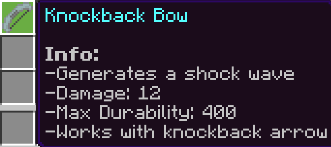 Knockback Bow Info