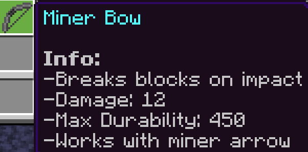 Miner Bow Info