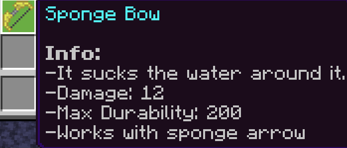 Sponge Bow Info