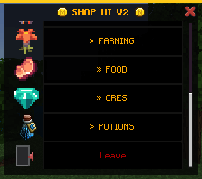 Shop UI: Screenshot 2