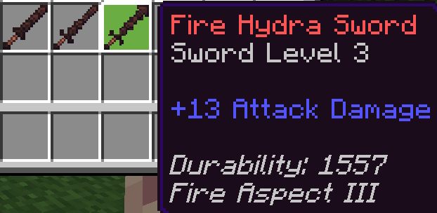 Fire Hydra Sword Level 3