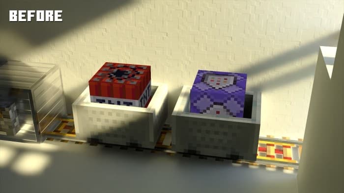 Command Block and TNT Minecart: Before