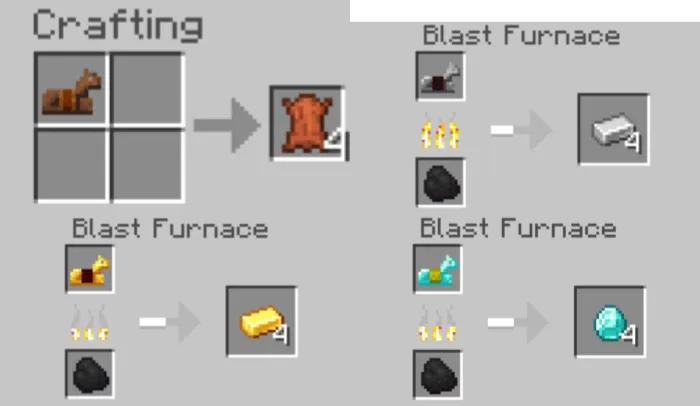 Horse Armors Recycle Recipes