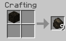 Charcoal Block Uncraft Recipe