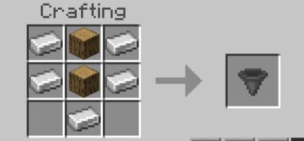 Crafting Hopper without Chest Recipe