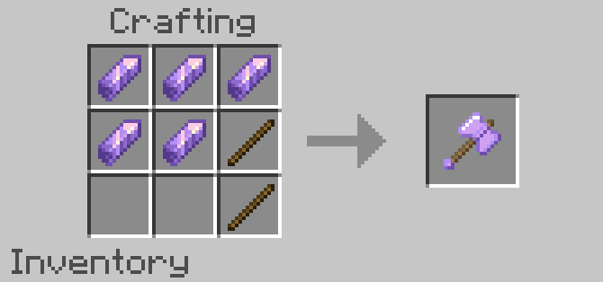 Amethyst Great Axe Recipe